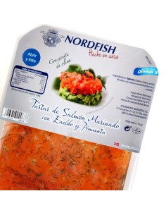 Tartar de Salmón Marinado Eneldo y Pimienta | La Mar de Conservas